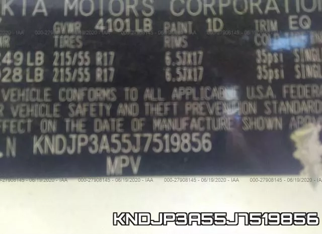 KNDJP3A55J7519856 фото 10