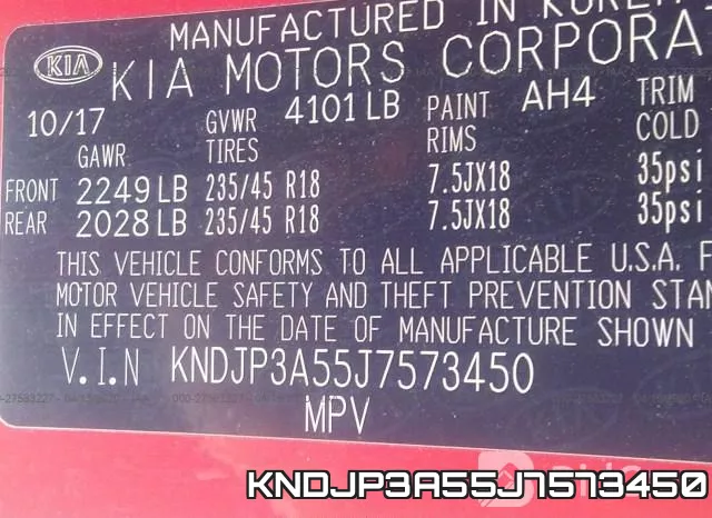 KNDJP3A55J7573450 фото 10