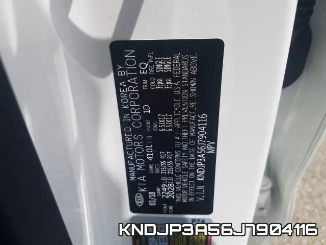 KNDJP3A56J7904116 фото 2