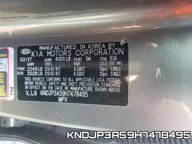 KNDJP3A59H7478495 фото 2