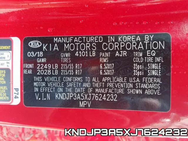KNDJP3A5XJ7624232 фото 2