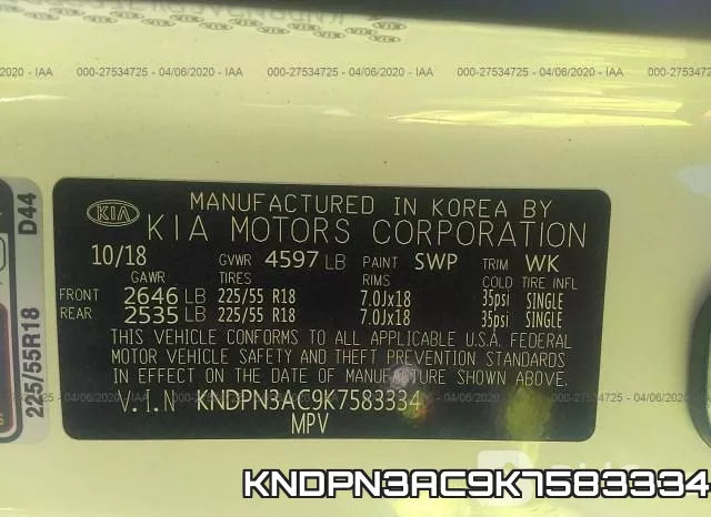 KNDPN3AC9K7583334 фото 10
