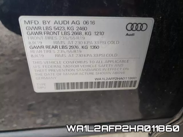 WA1L2AFP2HA011860 фото 2