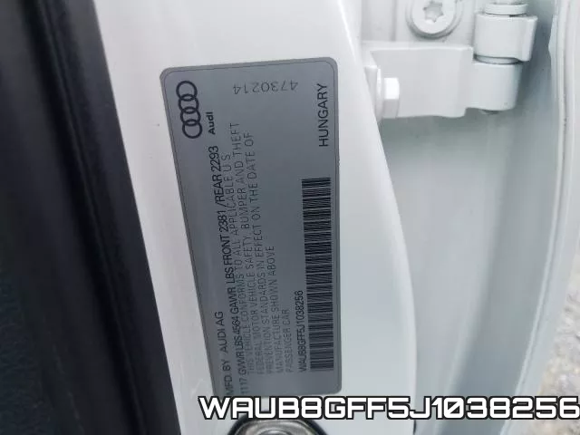WAUB8GFF5J1038256 фото 2