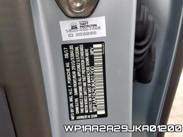 WP1AA2A29JKA01200 фото 2