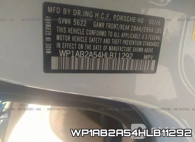 WP1AB2A54HLB11292 фото 10