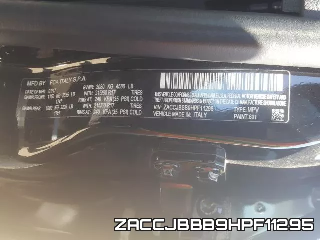 ZACCJBBB9HPF11295 фото 2