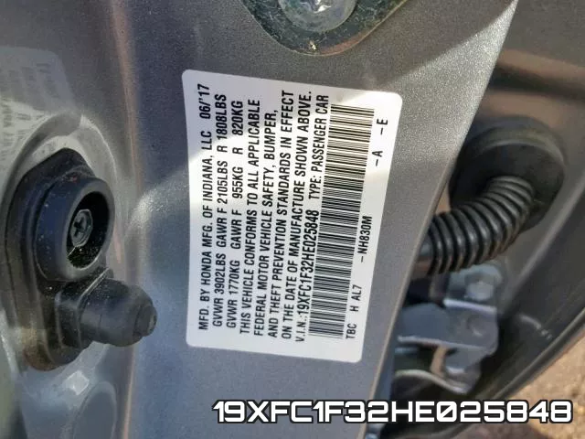 19XFC1F32HE025848 фото 2