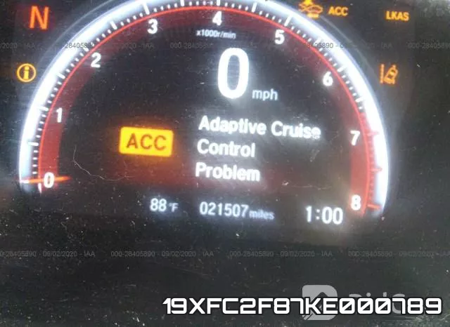 19XFC2F87KE000789 фото 8