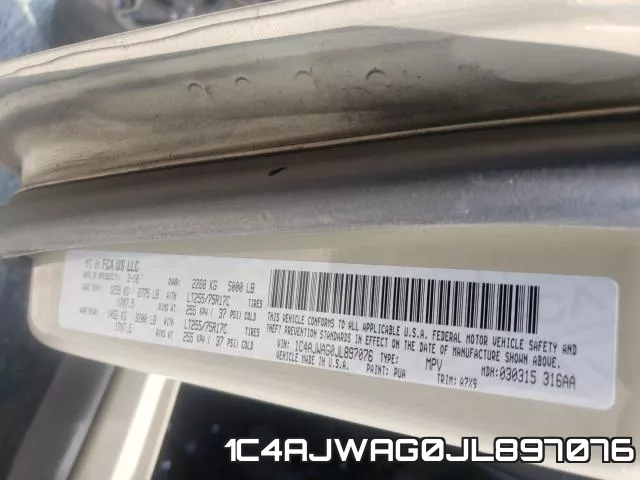 1C4AJWAG0JL897076 фото 2