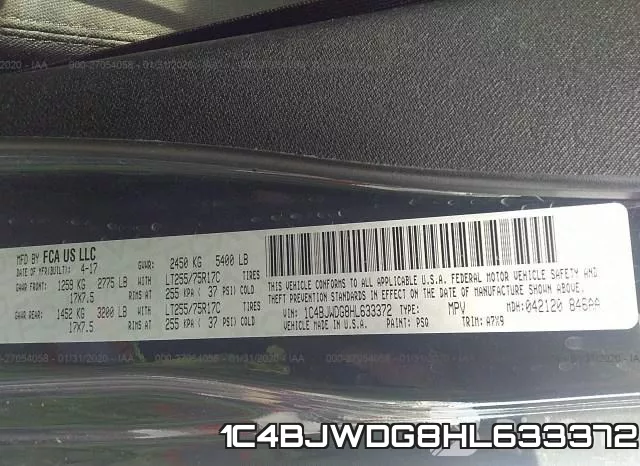 1C4BJWDG8HL633372 фото 10