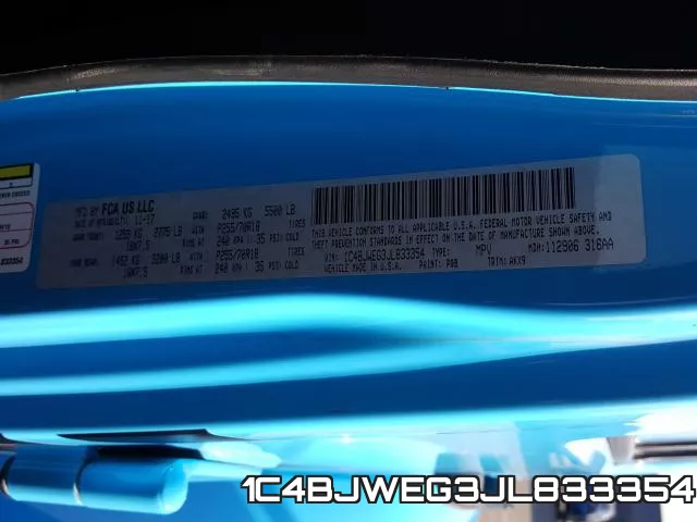 1C4BJWEG3JL833354 фото 2