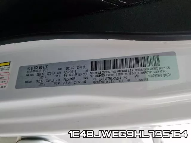 1C4BJWEG9HL735164 фото 2