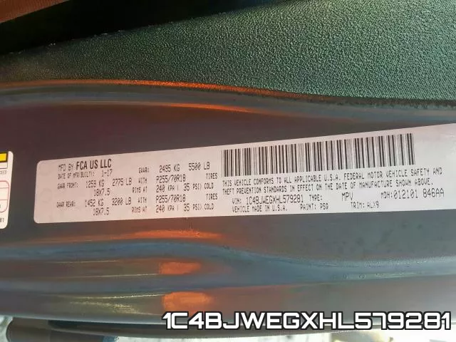 1C4BJWEGXHL579281 фото 2