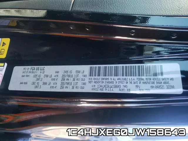 1C4HJXEG0JW158643 фото 2