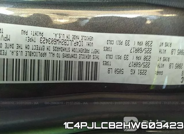 1C4PJLCB2HW603423 фото 10