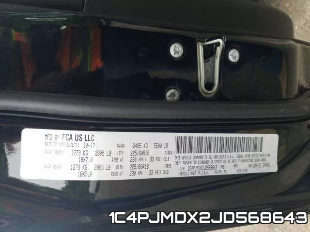 1C4PJMDX2JD568643 фото 2