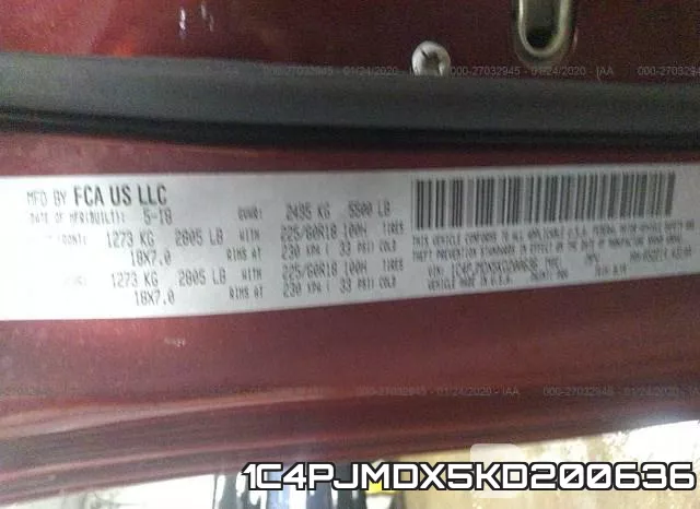 1C4PJMDX5KD200636 фото 10