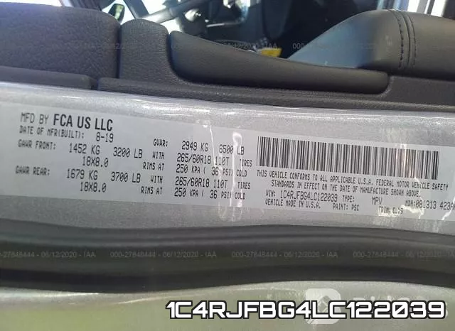 1C4RJFBG4LC122039 фото 10
