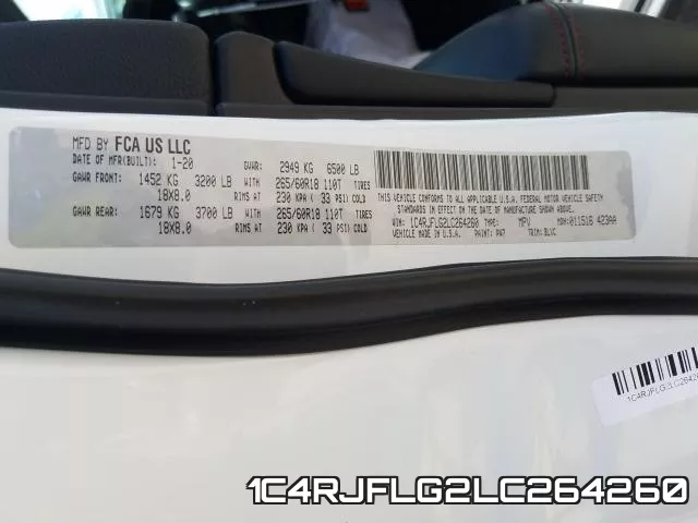 1C4RJFLG2LC264260 фото 2