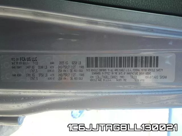 1C6JJTAG8LL130021 фото 2