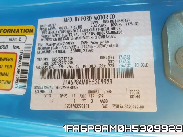 1FA6P8AM0H5309929 фото 2