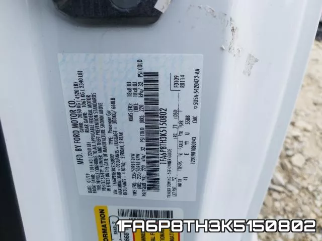 1FA6P8TH3K5150802 фото 2
