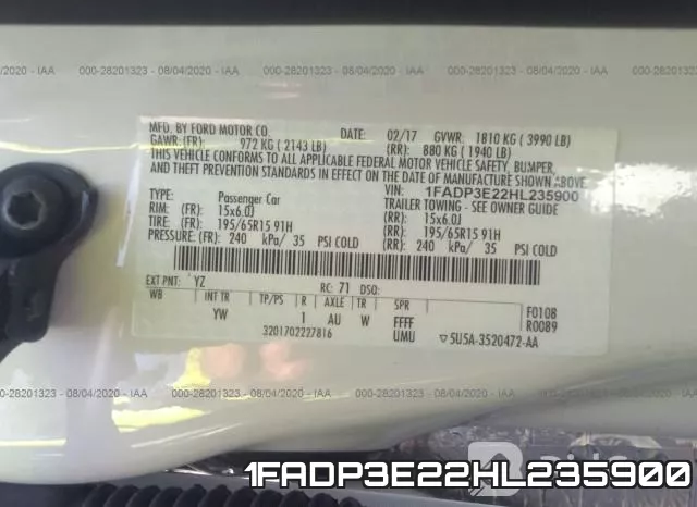 1FADP3E22HL235900 фото 10