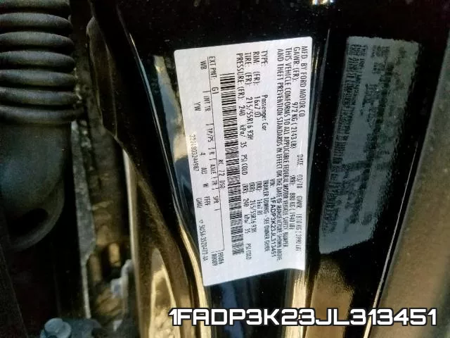 1FADP3K23JL313451 фото 2