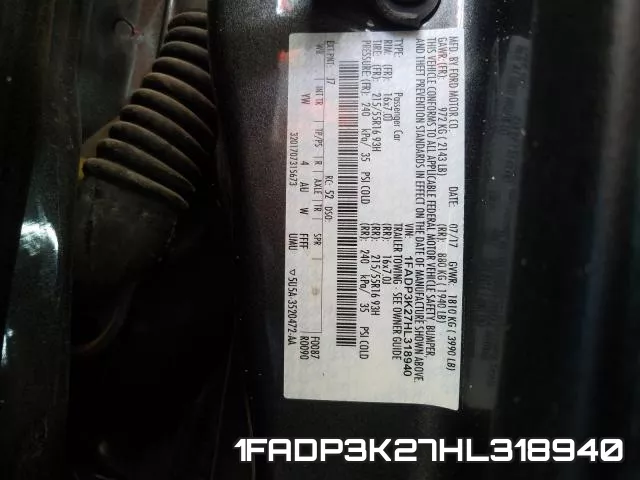 1FADP3K27HL318940 фото 2