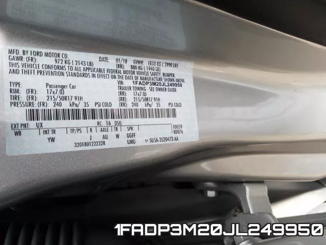 1FADP3M20JL249950 фото 2