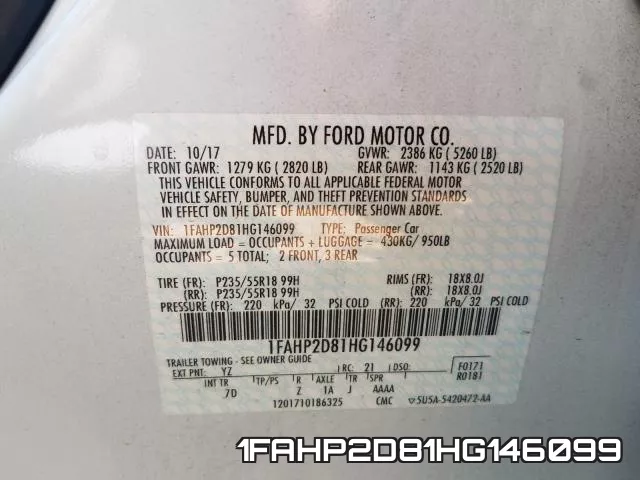 1FAHP2D81HG146099 фото 2