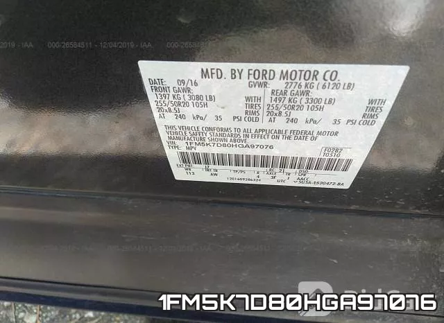 1FM5K7D80HGA97076 фото 10