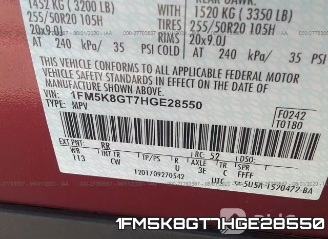 1FM5K8GT7HGE28550 фото 10