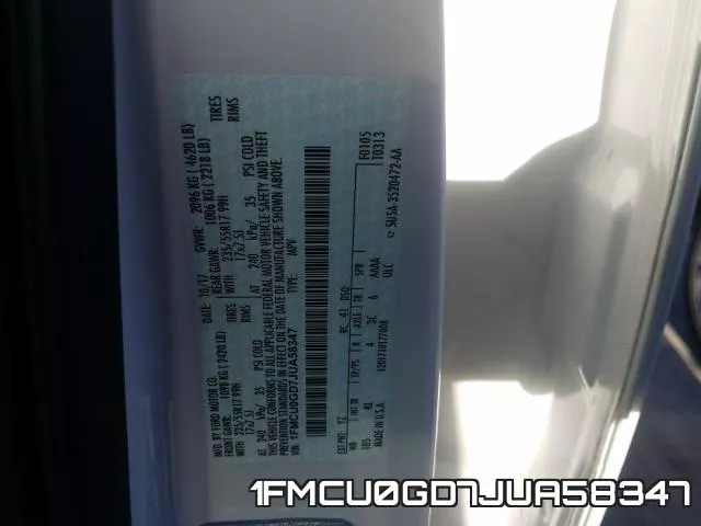1FMCU0GD7JUA58347 фото 2