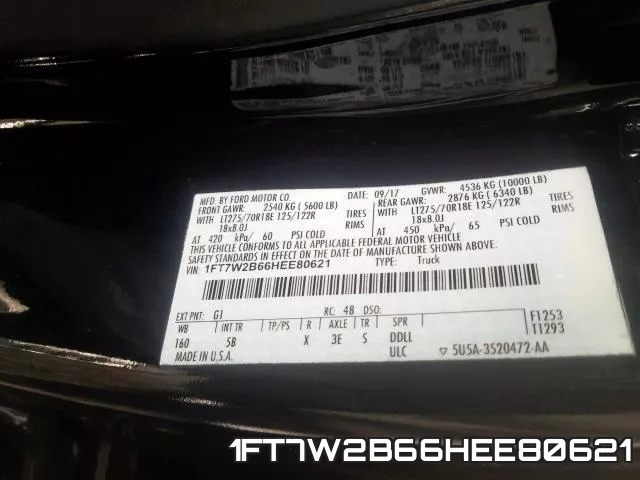 1FT7W2B66HEE80621 фото 2
