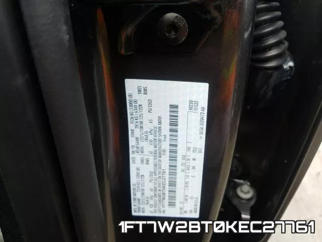 1FT7W2BT0KEC27761 фото 2