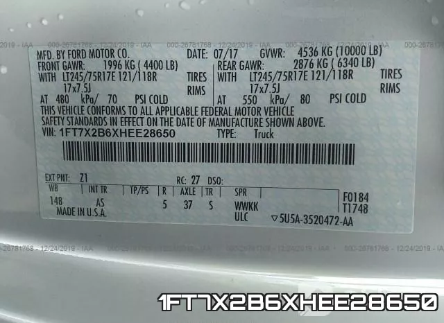 1FT7X2B6XHEE28650 фото 10