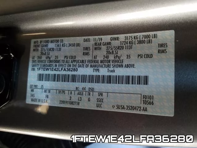 1FTEW1E42LFA36280 фото 2
