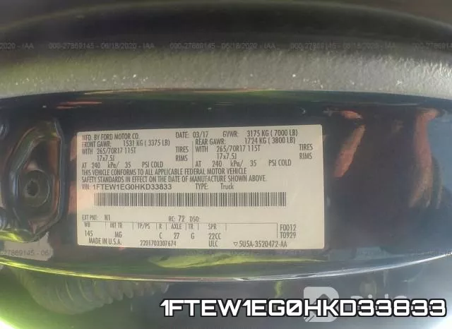 1FTEW1EG0HKD33833 фото 10