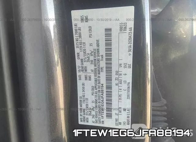 1FTEW1EG6JFA88194 фото 10
