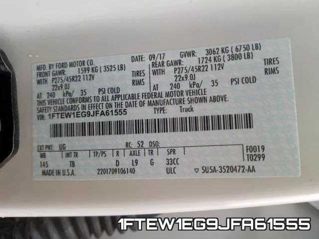 1FTEW1EG9JFA61555 фото 2
