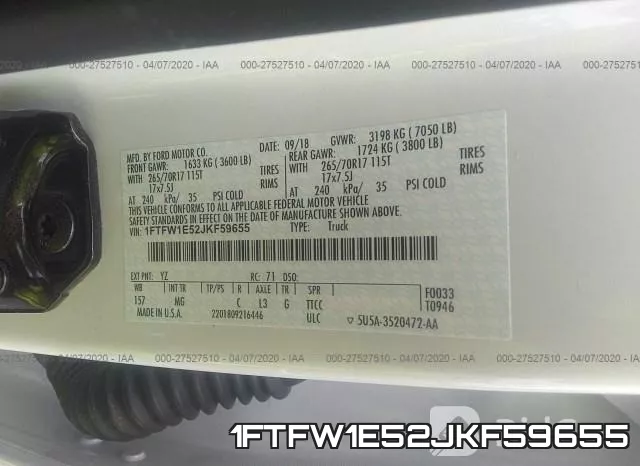 1FTFW1E52JKF59655 фото 10