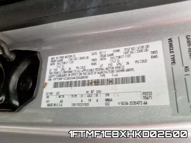 1FTMF1C8XHKD02600 фото 2