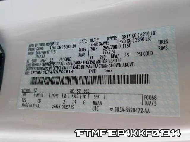 1FTMF1EP4KKF01914 фото 2