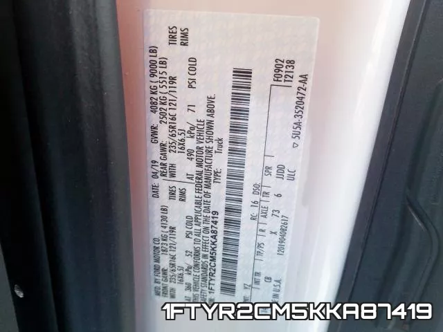 1FTYR2CM5KKA87419 фото 2