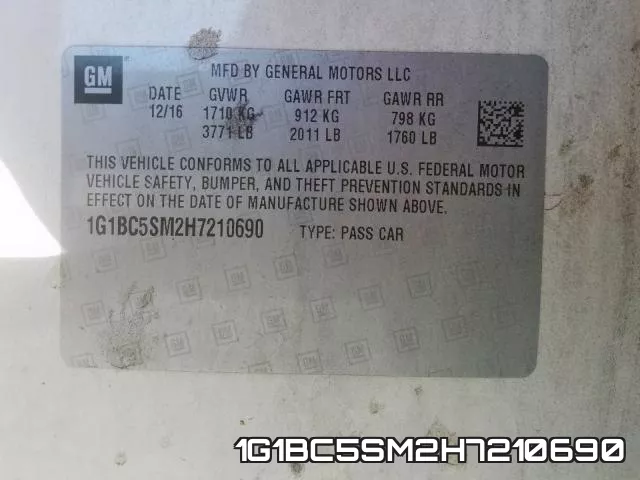 1G1BC5SM2H7210690 фото 2