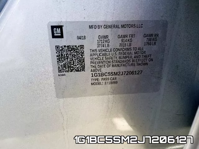 1G1BC5SM2J7206127 фото 2