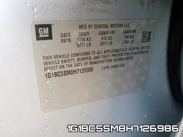 1G1BC5SM8H7126986 фото 2
