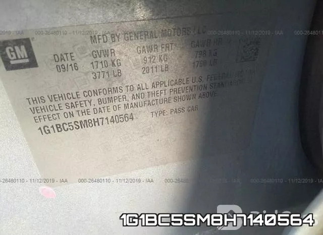 1G1BC5SM8H7140564 фото 9